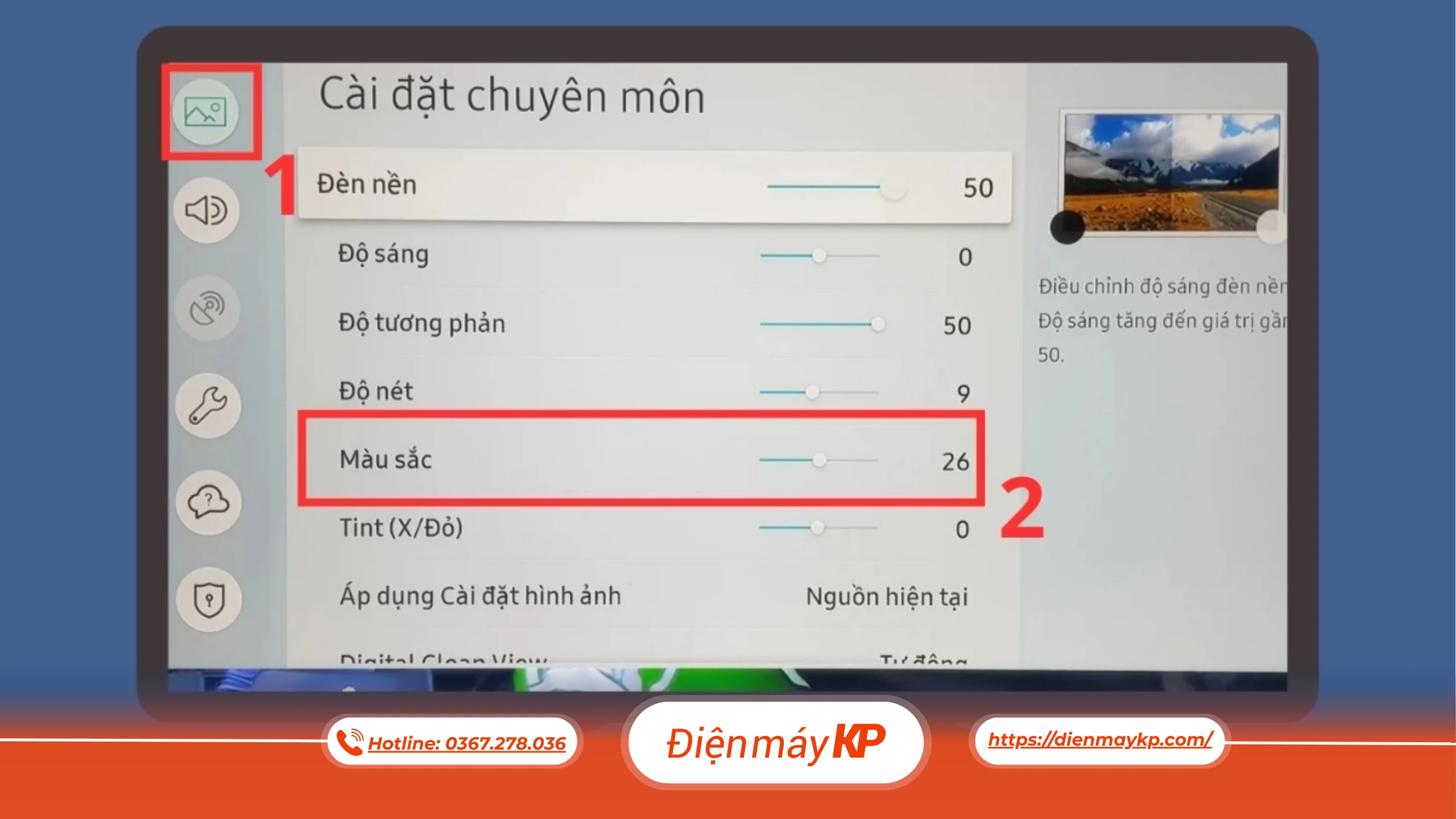 Cách điều chỉnh màu tivi để hình ảnh đẹp nhất, chuẩn nhất