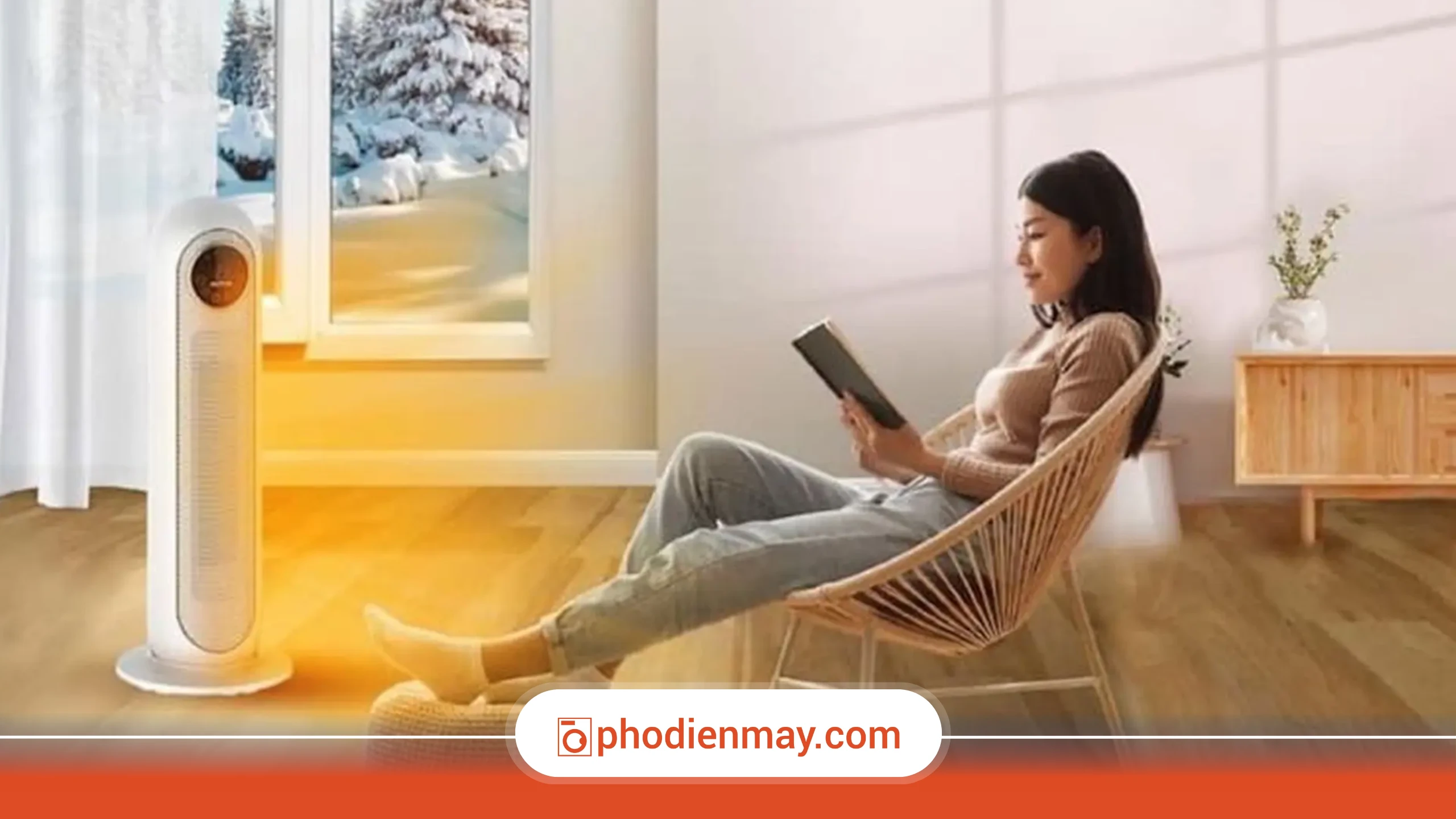 quạt sưởi trong không gian lớn, dùng quạt sưởi tiết kiệm điện, quạt sưởi tiết kiệm điện, Phố Điện Máy
