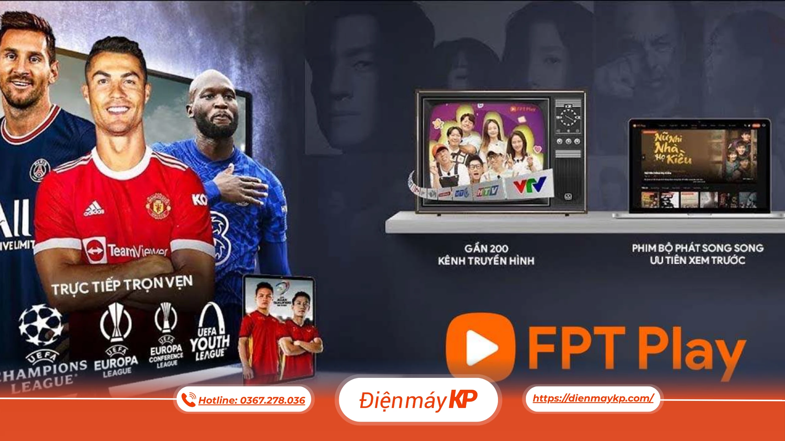 ứng dụng tivi phổ biến, cách tải ứng dụng tivi, ứng dụng xem phim trên tivi, dienmayKP
