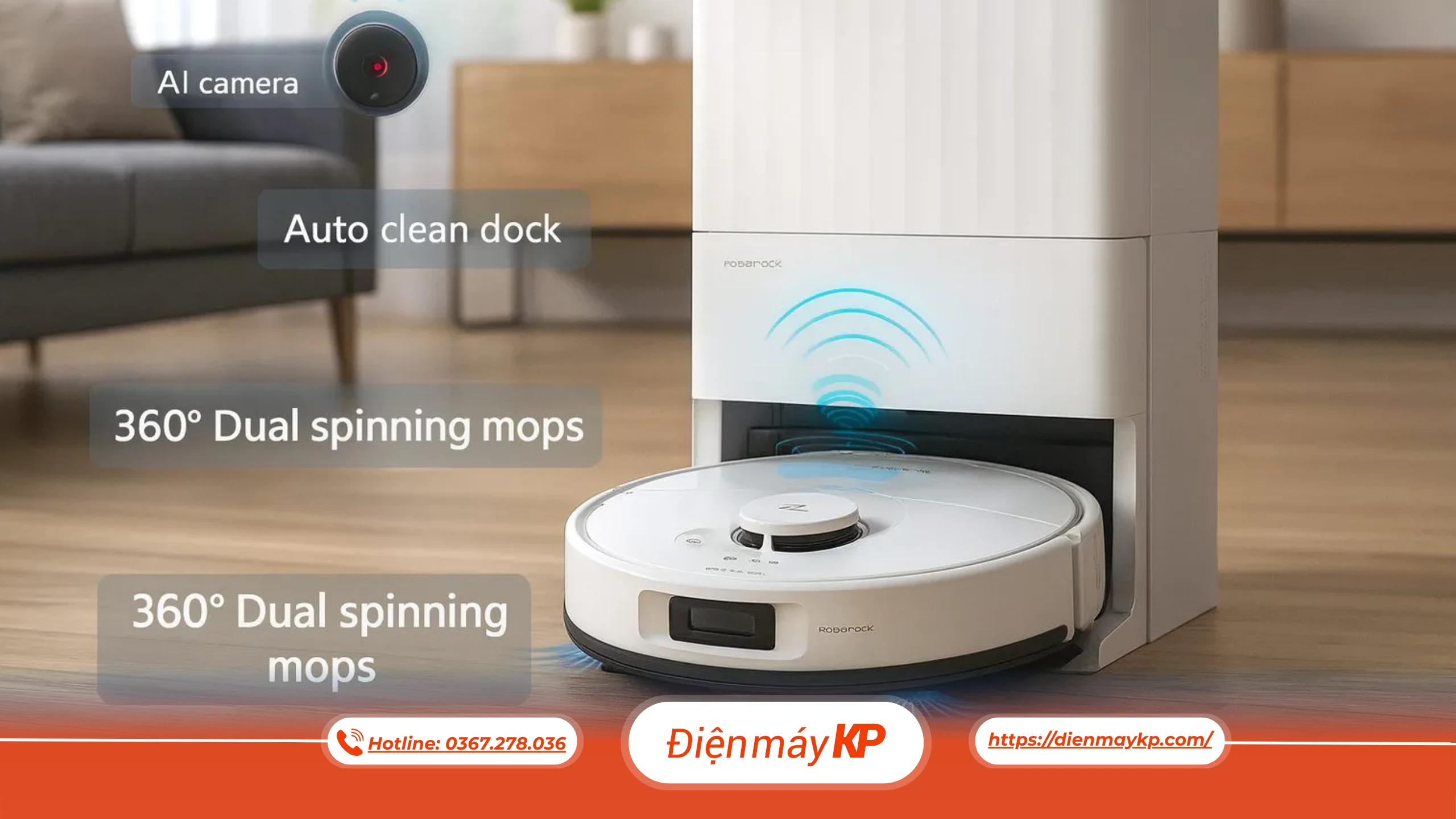 robot hút bụi, robot hút bụi thông minh, robot lau nhà, dienmay kp
