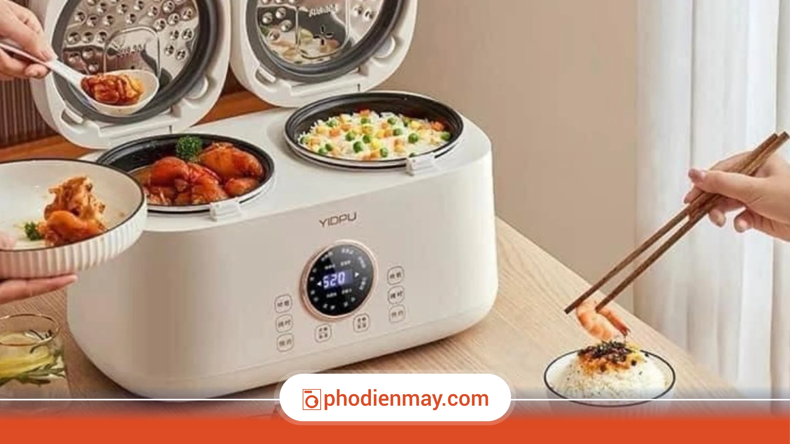 món ăn từ nồi cơm điện, nấu ăn bằng nồi cơm điện, nồi cơm điện đa năng, công thức nấu ăn với nồi cơm điện, Phố Điện Máy