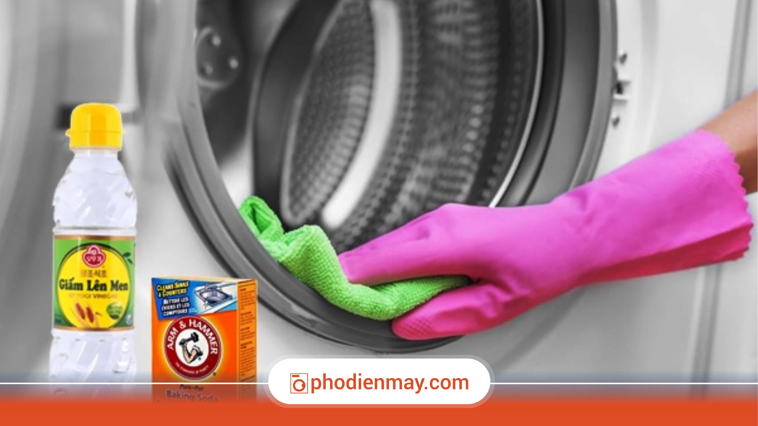 Cách vệ sinh lồng máy giặt bằng baking soda và giấm