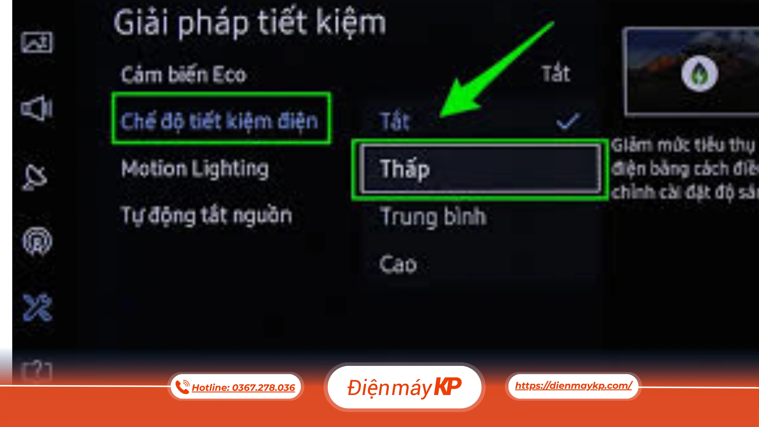 Kích hoạt chế độ tiết kiệm điện trên Smart TV