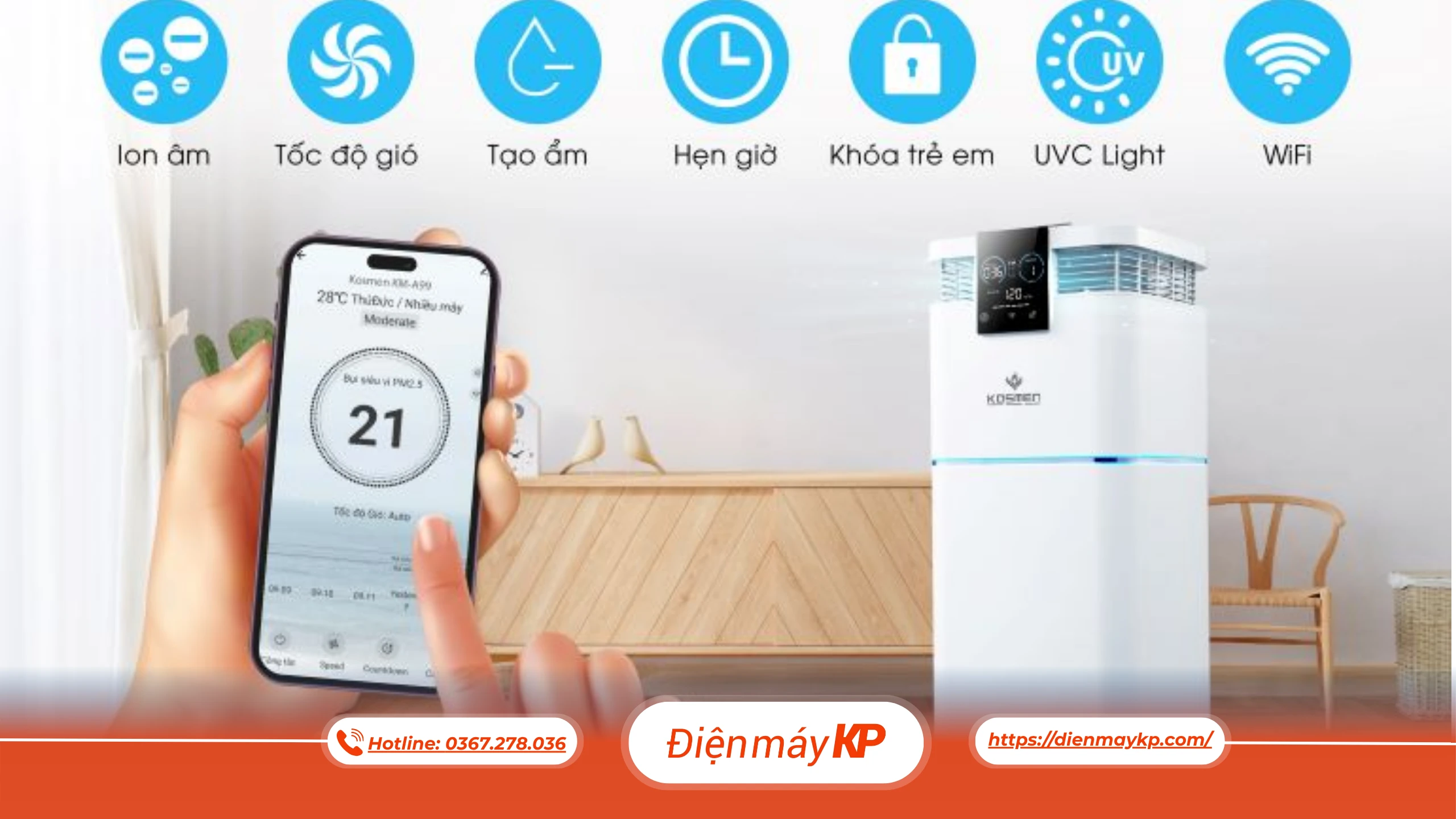Máy Lọc Không Khí Điều Khiển Bằng Điện Thoại: Xu Hướng Nhà Thông Minh Ngày Càng Phổ Biến