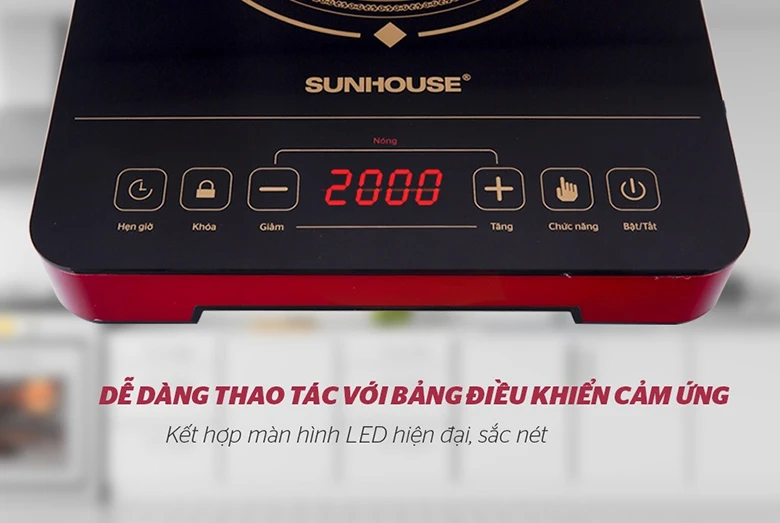 Bếp hồng ngoại cảm ứng Sunhouse SHD6014 có điều khiển cảm ứng