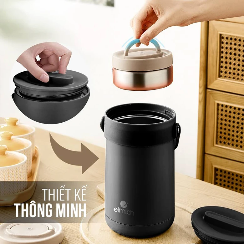 Thiết kế đa chức năng - Bình đựng thức ăn giữ nhiệt 1500ml EL3129