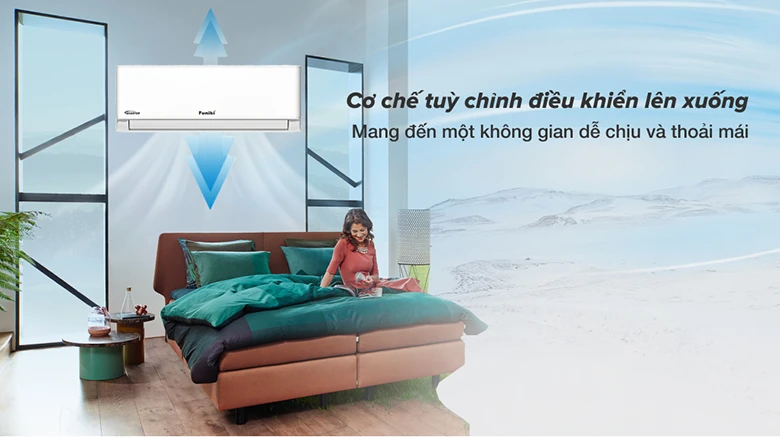 Hướng gió góc gió rộng - Điều hoà Funiki 1 chiều Inverter 18000 BTU HIC18TMU