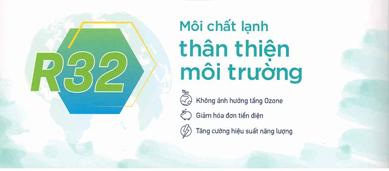 HIH12TMU điều hoà dùng Gas R32 thân thiện với môi trường