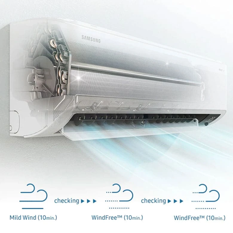 Điều hòa Samsung Inverter 9000BTU AR10CYFAAWKNSV - Tự động vệ sinh Auto Clean