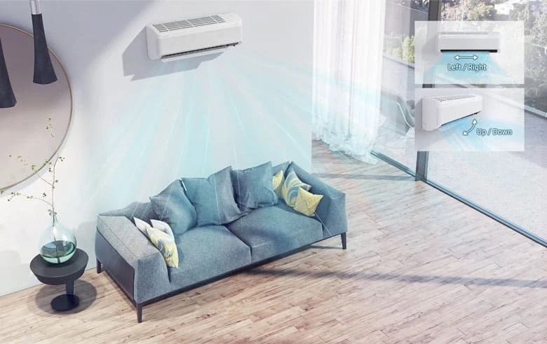 Điều hòa Samsung 9000BTU AR10CYFAAWKNSV - Tự động đảo gió