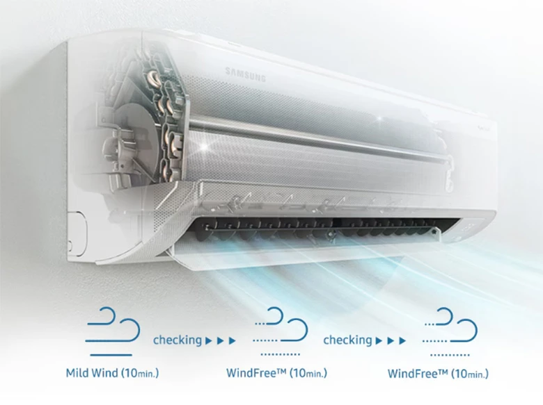 Tự động làm sạch - Điều hòa Samsung Inverter 9000 BTU AR10DYHZAWKNSV