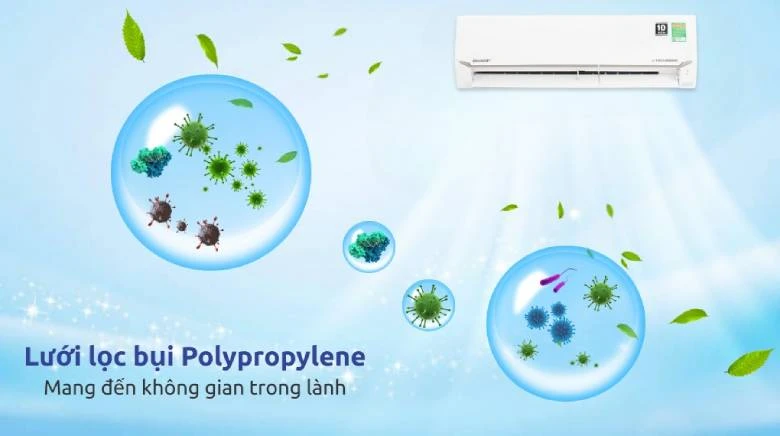 Điều hòa Sharp Inverter AH-X18CEWC có khả năng loại bỏ mùi hôi khó chịu, kháng khuẩn