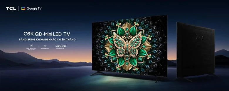 Google Tivi TCL QD-MiniLED 4K 55 inch 55C6K