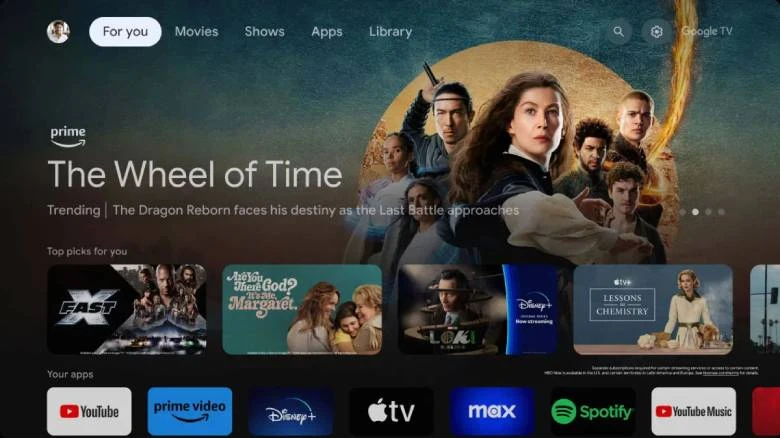Google Tivi TCL QD-MiniLED 4K 98 inch 98C6K Hệ điều hành Google TV
