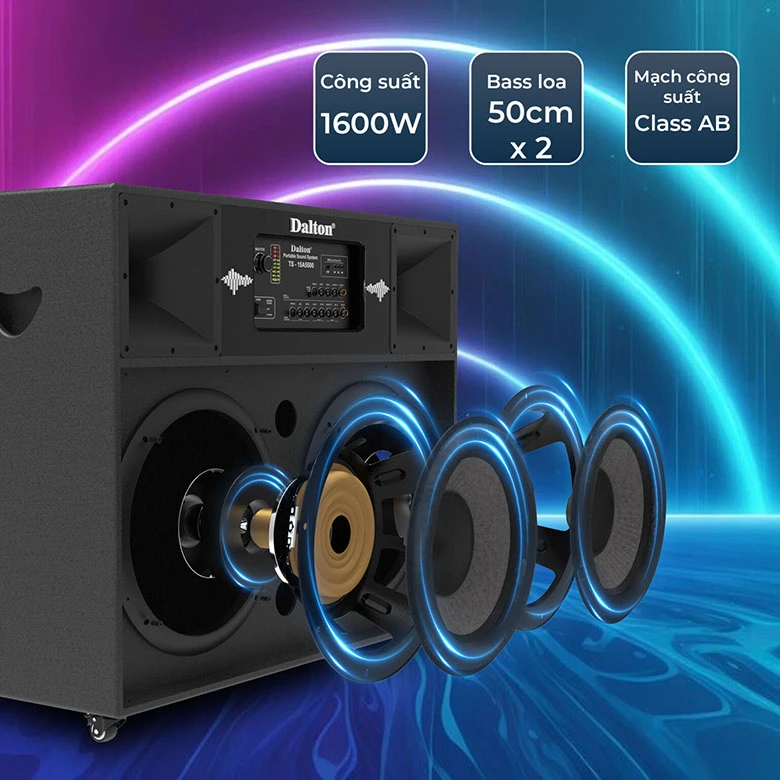 Công suất mạnh mẽ - Loa kéo điện Dalton TS-15A5500