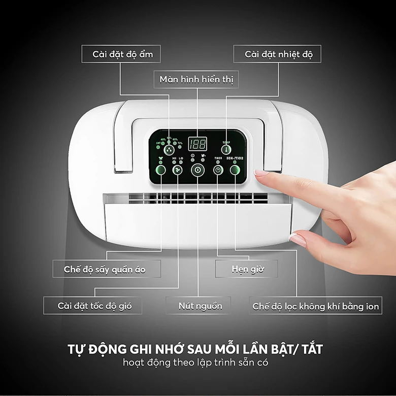 Máy hút ẩm Elmich DE-3923 điều khiển điện tử
