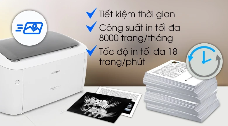 tốc độ in nhanh-Máy in laser Canon LBP6030W