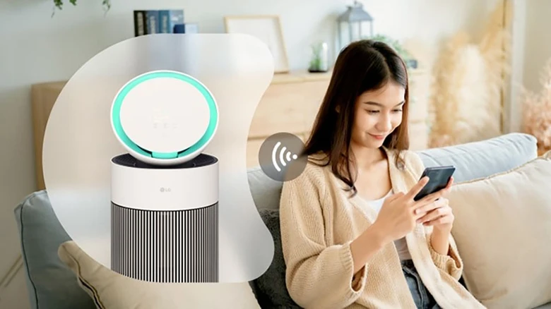 Máy lọc không khí LG AS55GGSY0.ABAE - Điều khiển dễ dàng qua ứng dụng LG ThinQ