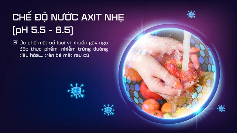 Máy lọc nước ion kiềm Hydrogen MP-P89K hỗ trợ làm sạch thực phẩm hiệu quả