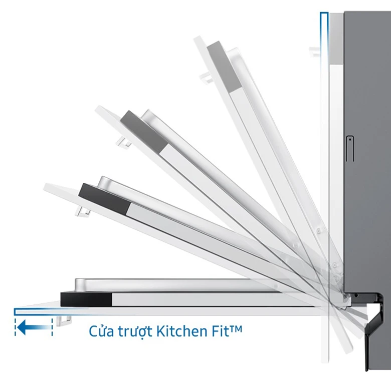 Máy rửa bát độc lập Samsung DW60CG550FSGSV cửa trượt