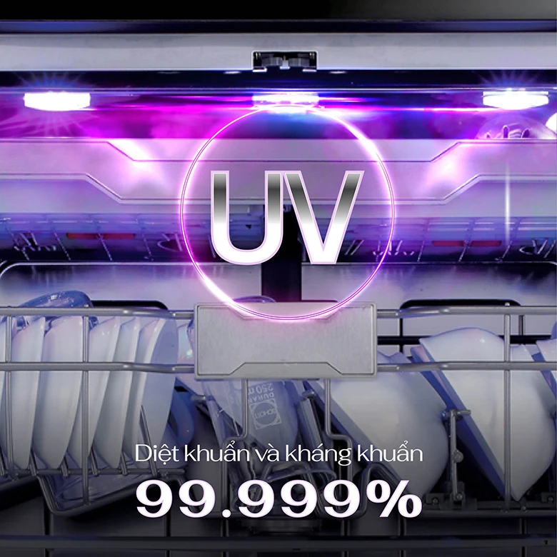 Máy rửa bát độc lập Zemmer DWZ950IA - Chức năng sấy khô và diệt khuẩn bằng tia UV