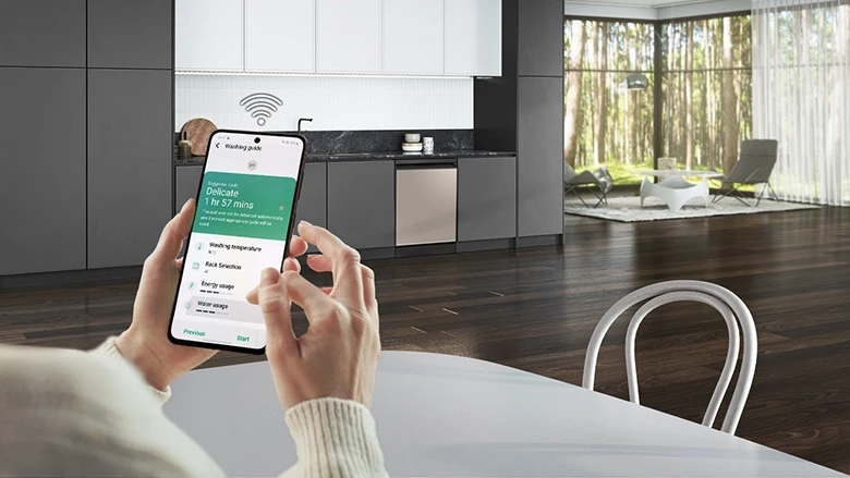 Kết nối máy rửa bát Samsung Bespoke DW60CB750FAPSV