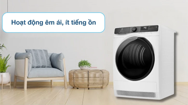 Máy sấy bơm nhiệt Electrolux 8 kg EDH803J5WC - Vận hành êm ái, tiết kiệm điện năng