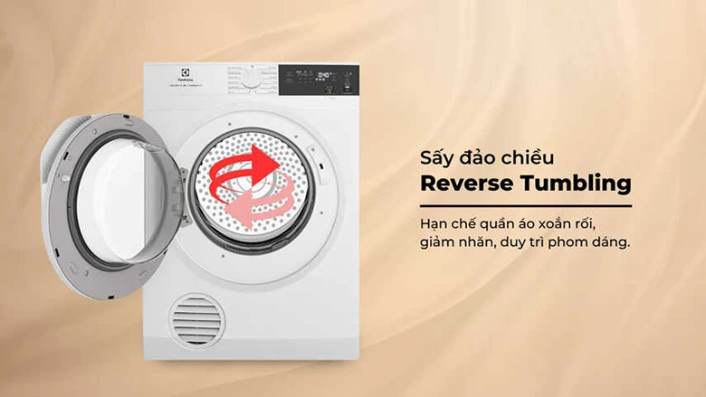 Máy sấy Electrolux 8 kg EDV804H3WC - Công nghệ sấy đảo chiều ReverseTumbling