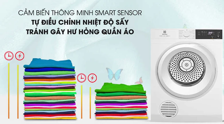 Máy sấy Electrolux 8 kg EDV804H3WC - Công Nghệ SmartSensors