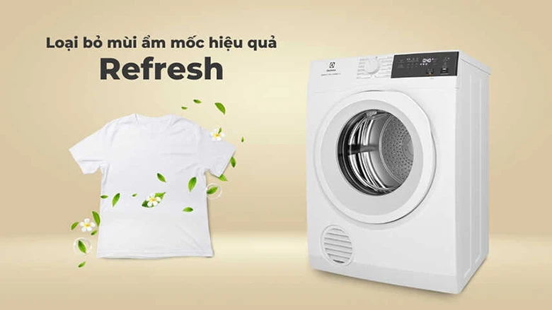 Máy sấy Electrolux 8 kg EDV804H3WC - Chế độ sấy Refresh loại bỏ mùi hôi hiệu quả