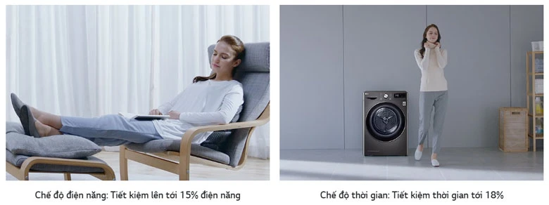 Máy sấy LG LG DVHP50W - Chế độ tiết kiệm Eco Hybrid