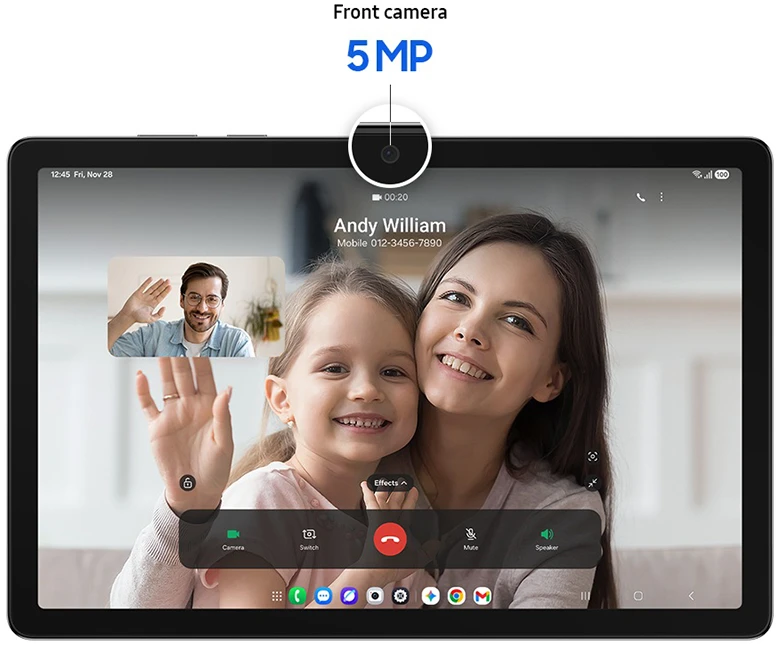 Máy tính bảng Samsung Galaxy Tab A11+ Wifi 8GB/256GB Xám camera trước 5mp