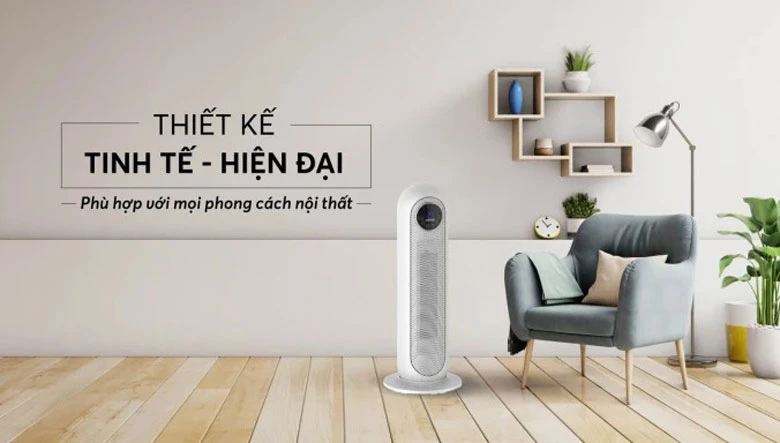Quạt sưởi gốm Ceramic Mutosi MCH-2200 mang đến những thiết kế hiện đại