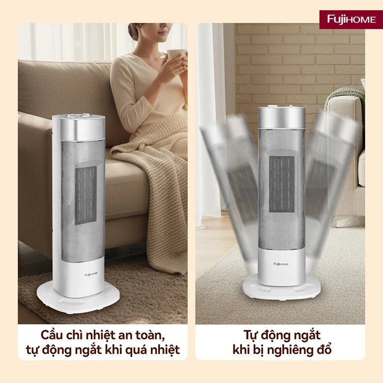 An toàn tối đa - Quạt sưởi gốm Fujihome FH3100M