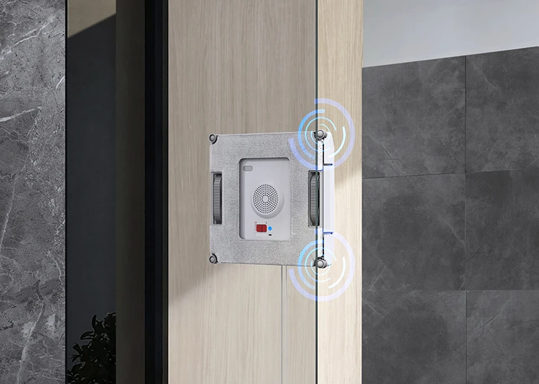 Robot lau kính Ecovacs Winbot W1 Pro nhận diện kính