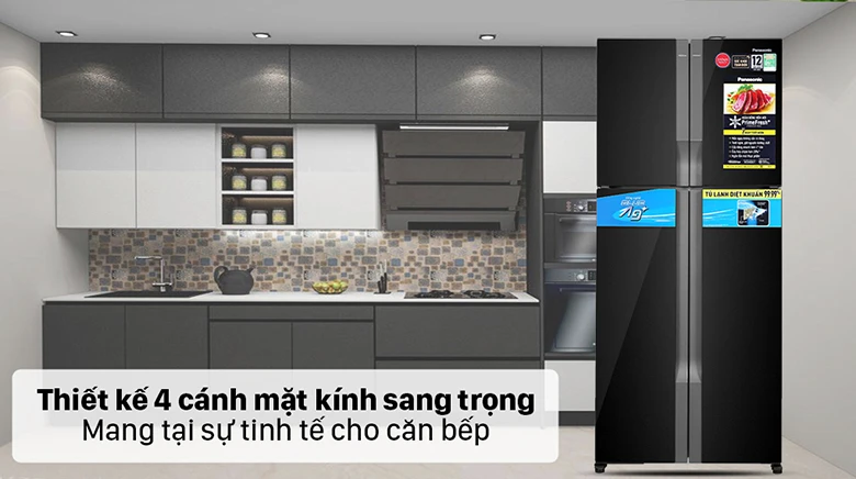 Tủ lạnh Panasonic Inverter 550 lít NR-DZ601VGKV mặt gương